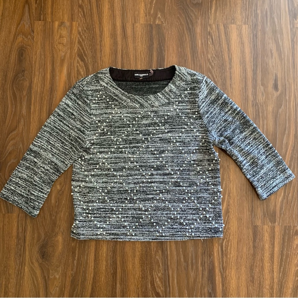 Karl Lagerfeld Beaded Top L